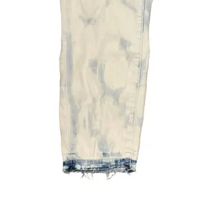 Article Of Society Straight Leg Jeans Frayed Hem Tie Dye Bleached Denim 26 Women thumbnail 3