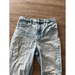 Madewell Womens 29 The Perfect Vintage Straight Jean Light Wash Raw Hem Hi Rise thumbnail 5
