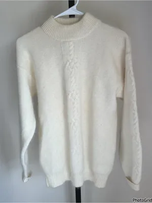 Vintage Talbots Cream Wool Blend Sweater Small NEW thumbnail 1