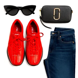 Prada Vintage Red Leather Sneakers Women’s Size 38 Italy Designer Low Top REPAIR thumbnail 10
