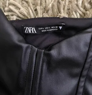 ZARA Leather Bustier Cropped Top thumbnail 4