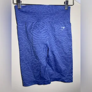 Gymshark Cobalt Blue Patterned Leggings Sz medium thumbnail 1
