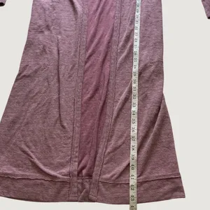 Free People Beach Womens XS Duster Cardigan Heathered Mauve Open Front Longline thumbnail 5