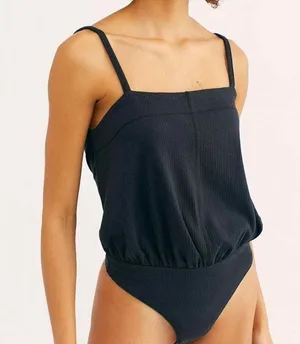 Free People Marissa Bodysuit Black thumbnail 1