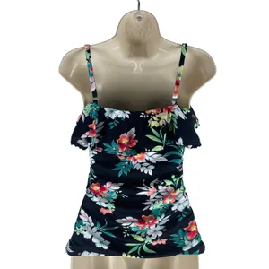 Tommy Bahama Floral Springs Flounce Tankini Top Swim Size XS thumbnail 8