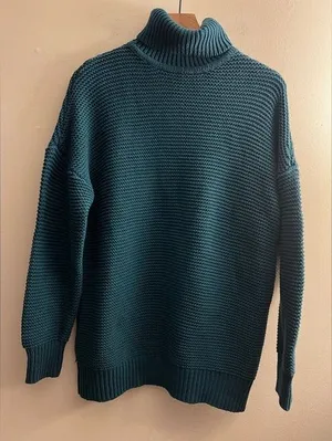 House of Harlow Revolve chunky knit turtleneck sweater oversized M NWOT thumbnail 1