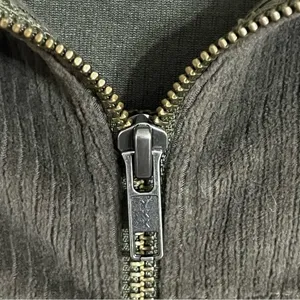 Aerie Green Ribbed Corduroy Zip Up Women's Cropped‎ Jacket Size Medium thumbnail 4