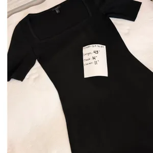 NWOT COS Black Knit Fit & Flare Midi Dress Women's Size Small Short Sleeve thumbnail 7