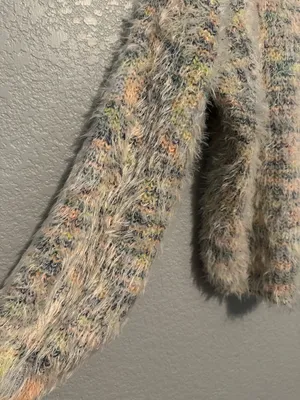 New Free People Gemini Fuzzy Confetti Oversized Sweater thumbnail 7