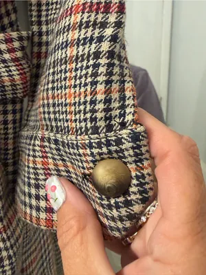Zara Plaid Belted Dress in Neutral Tones thumbnail 4