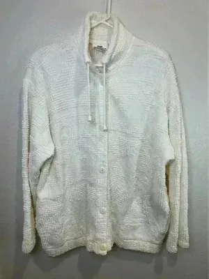 The Produce‎ Company Women’s Vintage Long Sleeves Button Pockets Jacket Size L thumbnail 1