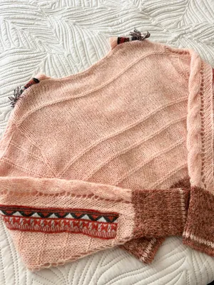 Free People Sweater Top Knitted Boho Bohemian thumbnail 5