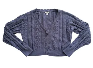 BP Cable Knit Cardigan Blue Size Small thumbnail 1