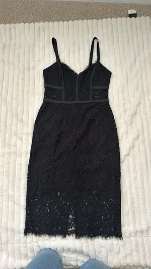 Express Black Corset style Cocktail Dress size 2 thumbnail 4