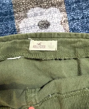 Hollister Women’s Small Olive Green Corduroy Mini Skirt Button Detail thumbnail 3