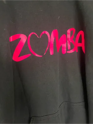 Zumba Fitness Women's Black Hoodie with Pink Logo thumbnail 4
