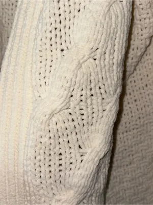 Harper‎ Heritage Cardigan Sweater Large White Knit Open Crochet Cozycore Grandma thumbnail 4