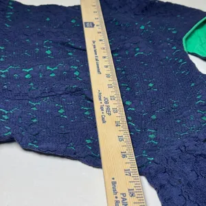 Lilly Pulitzer Navy Blue Green Lace Fit Flare Dress 3/4 Sleeve Keyhole Back 6 thumbnail 7