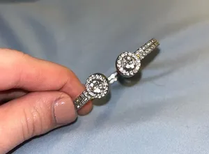 Silver Sparkling Crystal Bracelet Timeless Design thumbnail 1