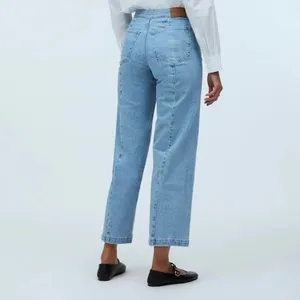 Madewell The Emmett Wide Leg Crop Jean: Welt Pocket Edition Womens 28 Blue NO604 thumbnail 7