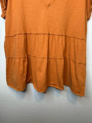 Umgee + Tiered Baby Doll Top V-Neck Peplum Ruffled Sleeve Size 2X Boho Festival thumbnail 4