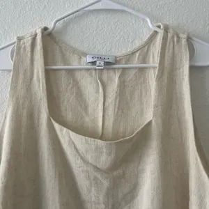 NEW Gilli Linen Blend Blouse Cream‎ Beige Size 2x thumbnail 2