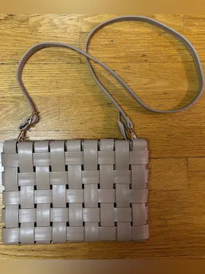 Anthropologie Neutral Coastal Preppy Minimalist Classic Woven Crossbody Bag thumbnail 3