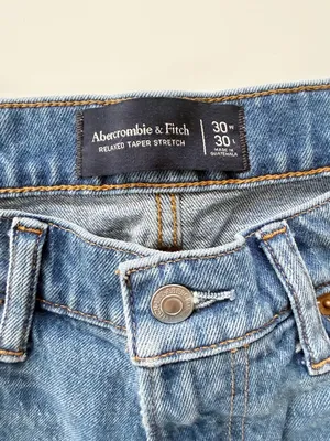Abercrombie & Fitch RELAXED TAPER STRETCH Distressed Jeans size 30x30 thumbnail 4