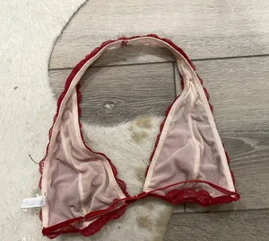 Urban outfitters out from under red lace halter bralette thumbnail 3