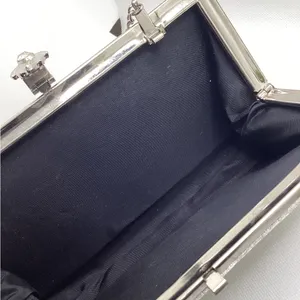Vintage silver sparkle clutch with decorative clasp thumbnail 12