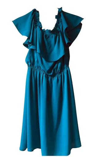 Express Teal Dress thumbnail 1