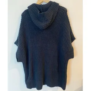 Aerie Dolman Sleeve Oversized Hoodie Tunic Sweater Black Women's Size Medium thumbnail 3