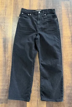 Madewell Slim Wide Leg Crop Jeans In Lunar Wash Women’s Size 28 thumbnail 1
