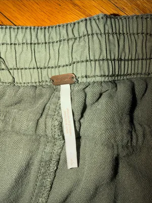Free People Olive Drawstring Cargo Joggers thumbnail 6