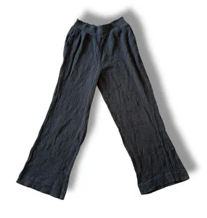Faherty Women's‎ Gauze Smocked Waist Wide Leg Crop Pants Gray Size S thumbnail 1