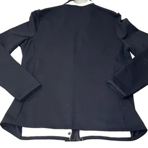 L-RL‎ Ralph Lauren Active Womens Quilted Front Zip Up Jacket Black Cream Medium thumbnail 2
