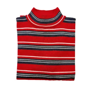 Pendleton Vintage Mock Neck Striped Sweater Women's Size M Red Black thumbnail 4