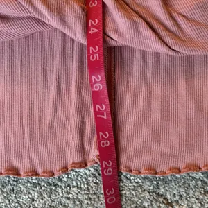 Anthropologie Saturday Sunday Ribbed Faux Wrap Flutter Top Size Medium‎ thumbnail 9