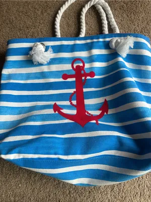 Nautical Beach Bag Blue thumbnail 2