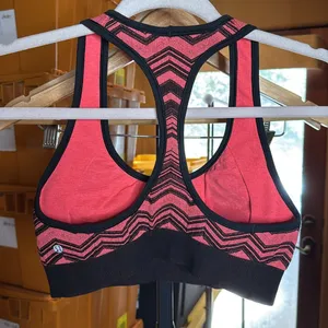 Lululemon Ebb & Flow Racerback Bra Reversible Heathered Electric Coral Size 4 thumbnail 8