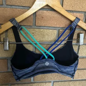 Lululemon Free To Be Sports Bra Space Dye Twist Sapphire Blue Multi Size 4 thumbnail 4