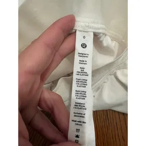 Lululemon Court Rival Skirt Women 0 White High Rise Tennis Skort Pleated Flowy thumbnail 5