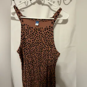 Old Navy Fitted Leopard-Print Sleeveless Rib-Knit Midi Dress Size XL thumbnail 8