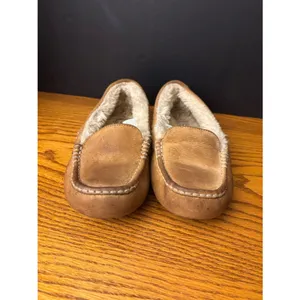 UGG Australia Ansley Moccasin leather sherpa slippers indoor outdoor shoes sz 9 thumbnail 2