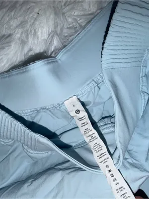 Lululemon Stretch Woven Wide-Leg High-Rise Pant Powder Blue size Large thumbnail 5