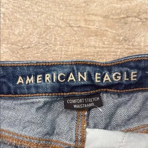 American Eagle Outfitters Blue Jean Shorts Distressed Frayed thumbnail 3