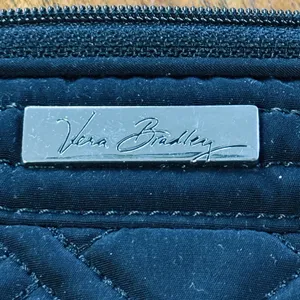 Vera Bradley Black Quilted Wristlet Silver Hardware thumbnail 2