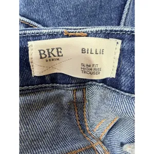 BKE Billie Slim Fit High Rise Trouser Stretch Women's 27x34 Blue Denim Cotton thumbnail 4