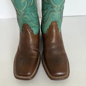 TONY LAMA Rowena 11” Women’s‎ 6B Brown Turquoise Leather Western Boot USA SA2101 thumbnail 10