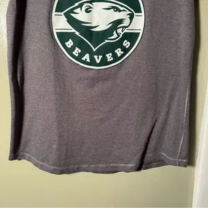 Champion‎ Women's Size Small Babson Beavers T-Shirt Gray Green Graphic thumbnail 3